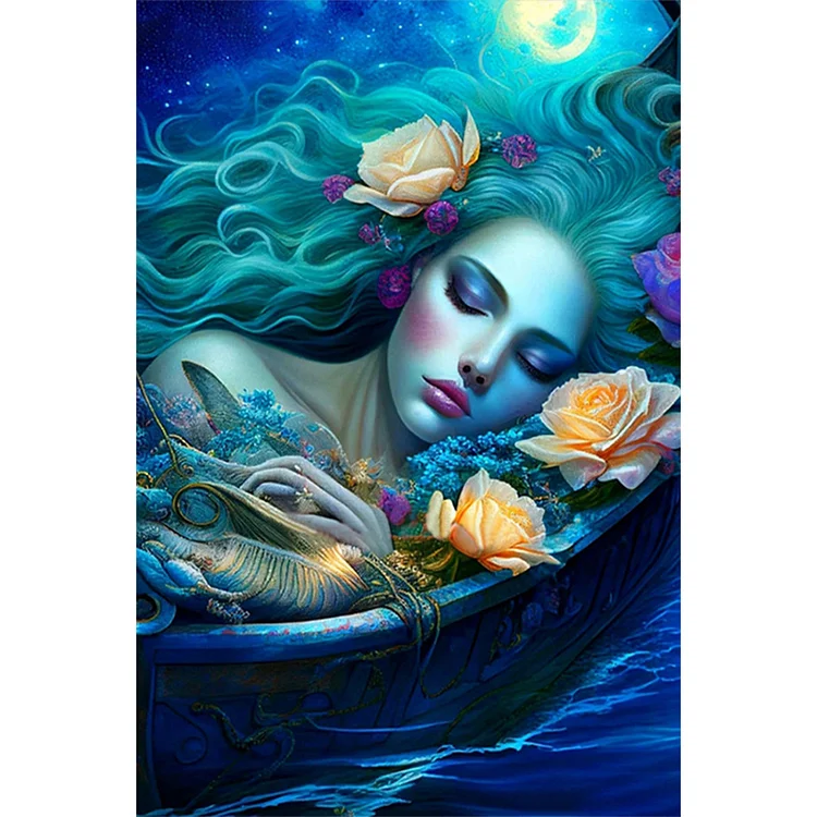 Sleeping Woman 40*60CM(45*65cmCanvas) Full Round Drill Diamond Painting gbfke