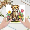 uk.everydayedeals 6Pcs DIY Diamond Painting Greeting Card - Tiger Monkey