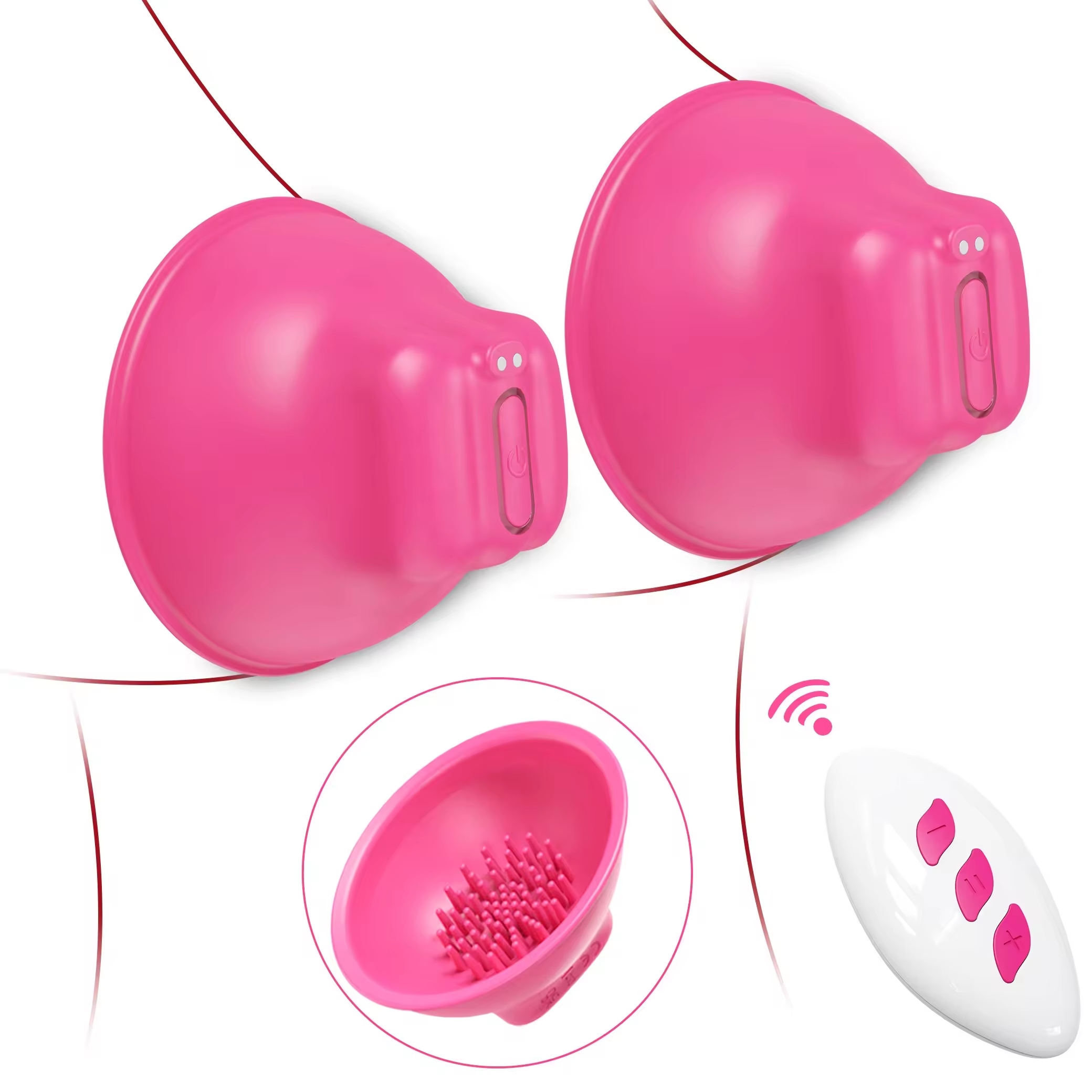 Remote Control Wearable Nipple Toys Vibrators - Rose Toy