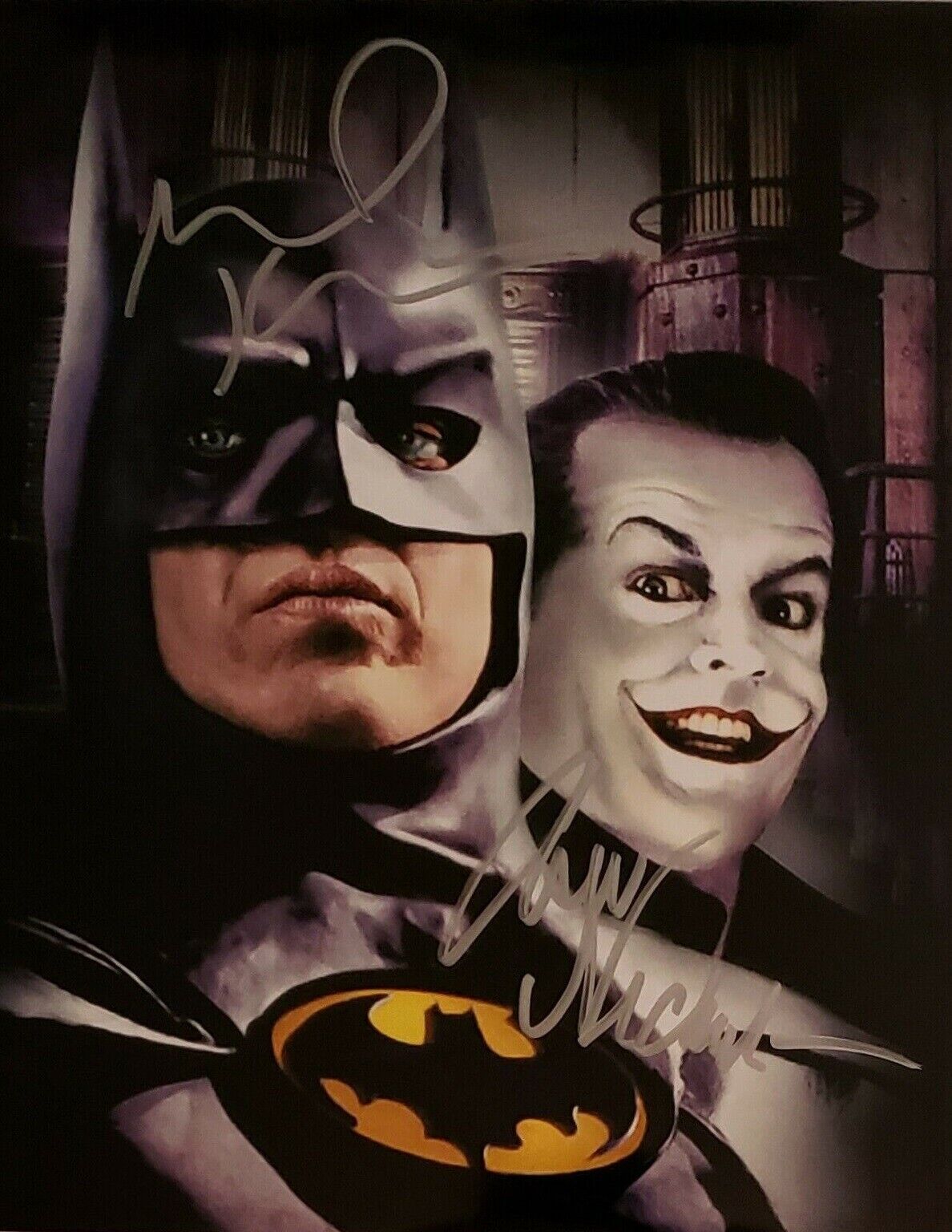 Michael Keaton / Jack Nicholson Autographed Signed 8x10 Photo Poster painting ( Batman ) REPRINT