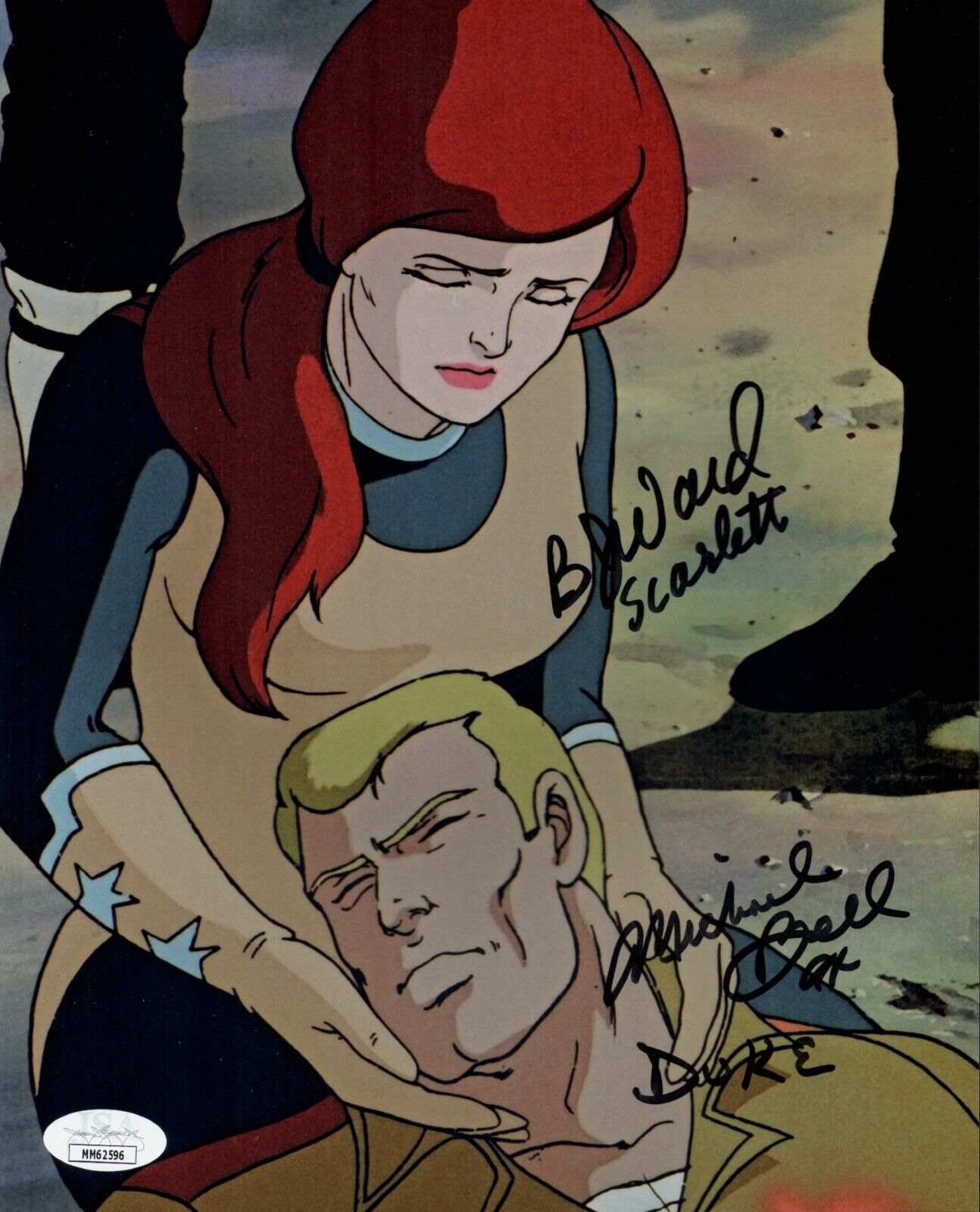 MICHAEL BELL & B.J. WARD Duke and Scarlett Signed G.I. JOE 8x10 Photo Poster painting JSA COA