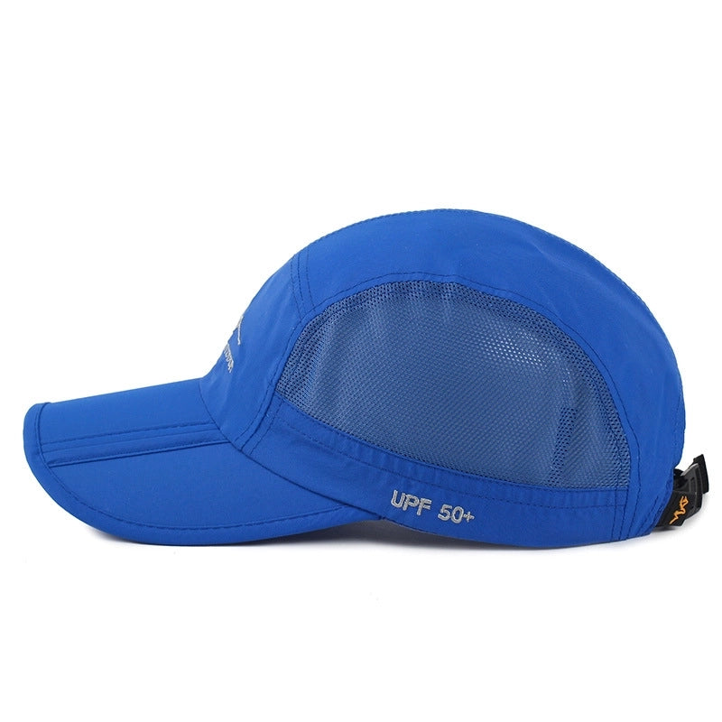 Summer Hat Outdoor Sun Protection Casual Sports Sun Hat Folding Hat Rim Summer Breathable Quick-drying Baseball Net Cap