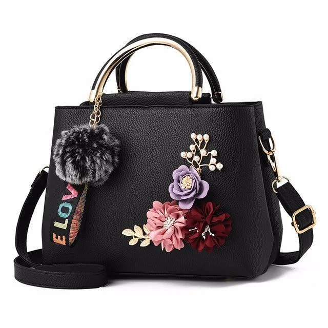 Vintage Flower Decor Handbag