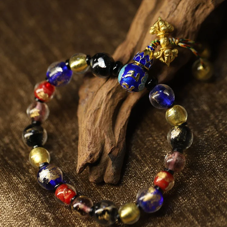 Thangka Buddha Vajra Incense Ash Liuli Bracelet