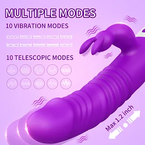 Heating Rabbit Vibrator 10 Thrusting Dildo For Women