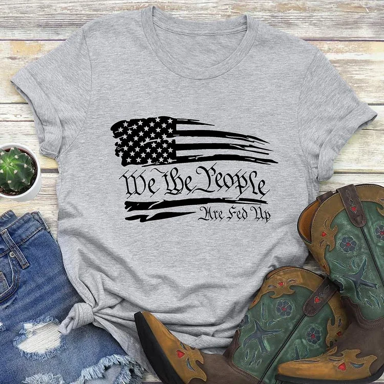 We the People Independence Day Round Neck T-shirt-018181