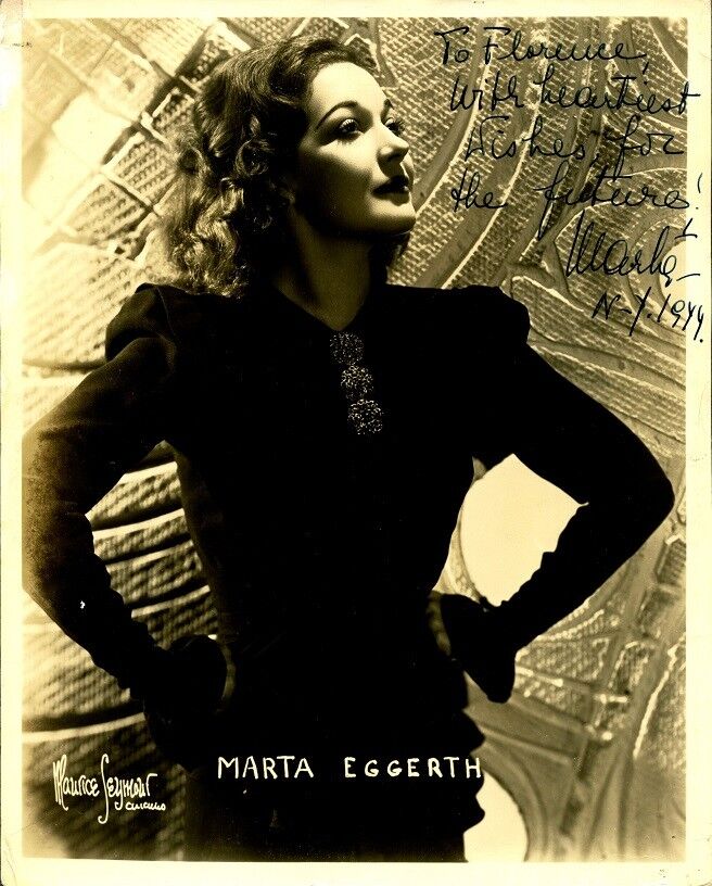 Opera Star MARTA EGGERTH Vintage Signed Photo Poster painting