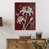DIY Pearl Painting Lily Butterfly for Home Wall Decor with Frame(40*30cm)