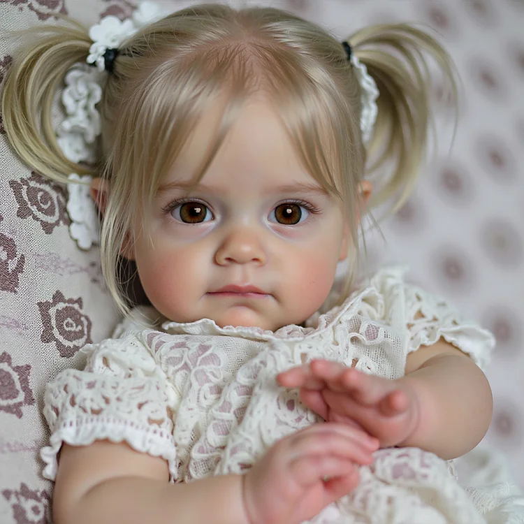 [Heartbeat💗&Sound] Lifelike 17" Truly Look Real Nathalia Realistic Toddler Reborn Baby Girl with Certificate of Adoption by Dollreborns®