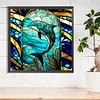Diamond Painting-DIY Full Round Drill Stained Glass Dolphin