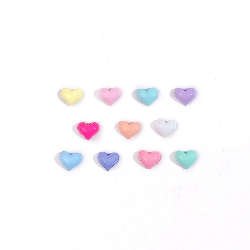 Dopamine Candy Love Diamond Macaron Color Sweet Resin Small Love Net Red Nail Jewelry