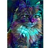 30 * 40CM - Rundbohrer Diamantmalerei - blaue Katzen