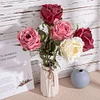 Autumn Vibe 10cm Burn Edge Stem Rose Artificial Flower