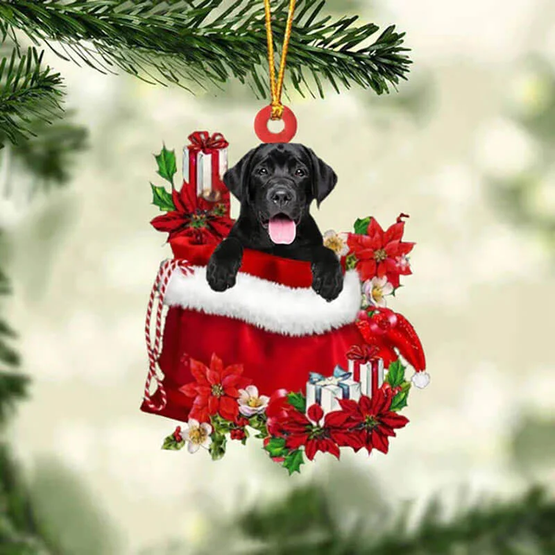 VigorDaily Labrador Retriever In Gift Bag Christmas Ornament GB002