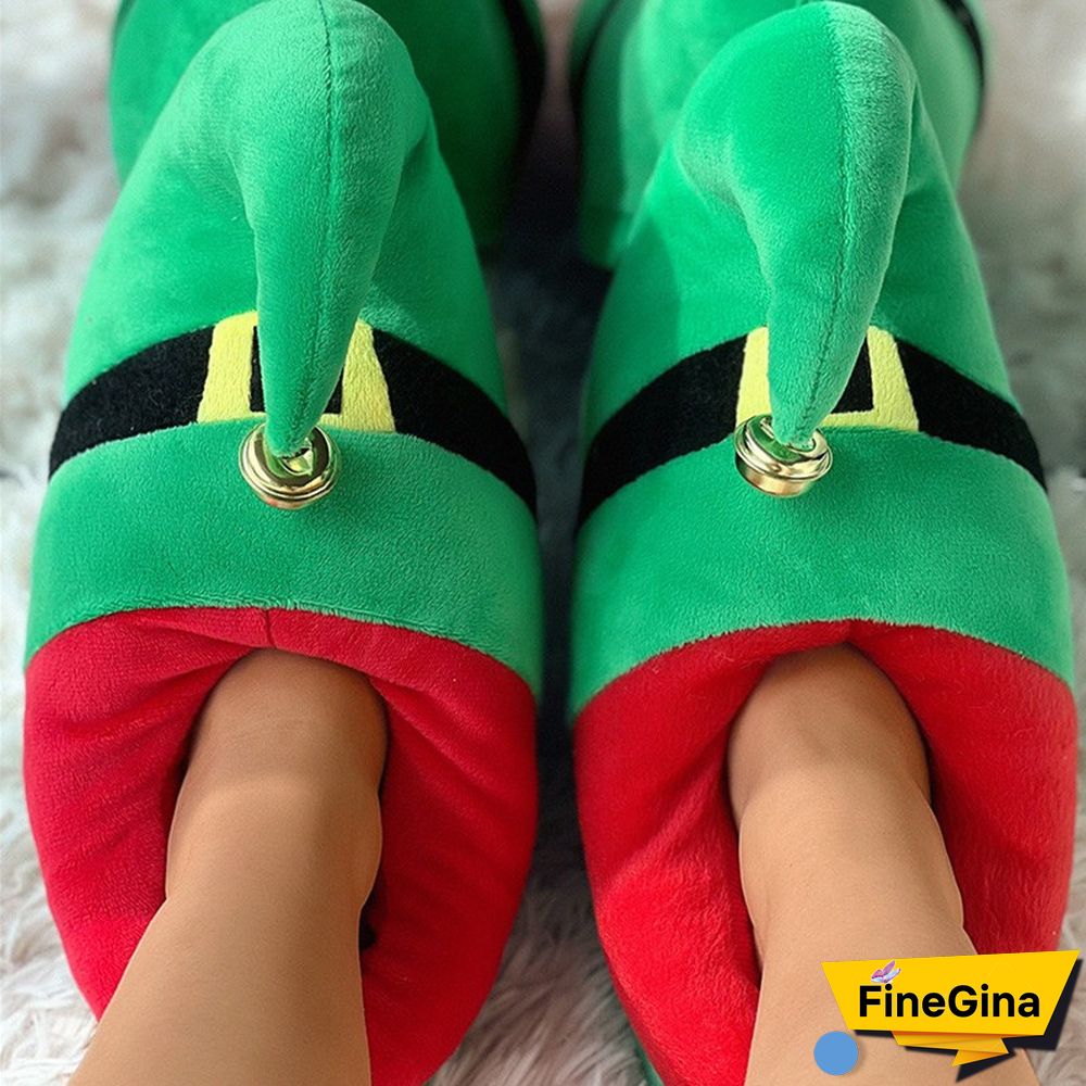 Brown Casual Living Patchwork Contrast Round Keep Warm Shoes