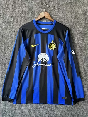 2023/2024 Long Sleeve Inter Milan Home Football Jersey1:1 Quality Thai