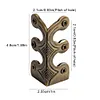 6PCS Retro Metal Corner Protector Iron Skiffers Skirting Board Corner Protector