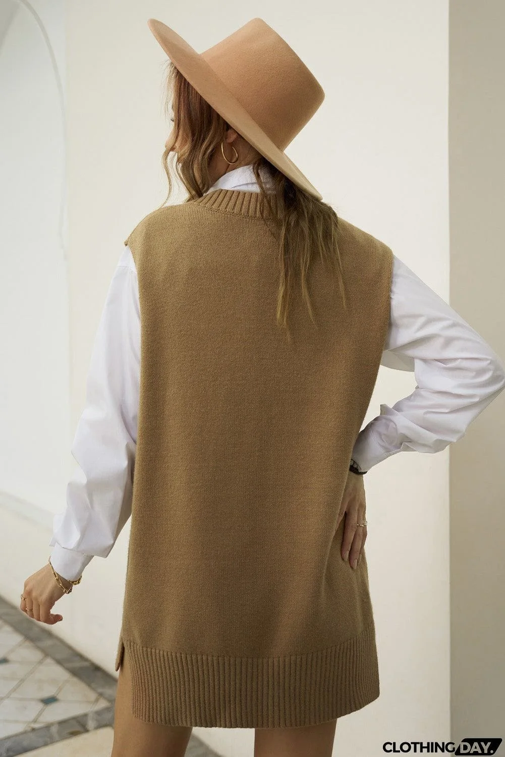 Knit Pullover Vest Sweater