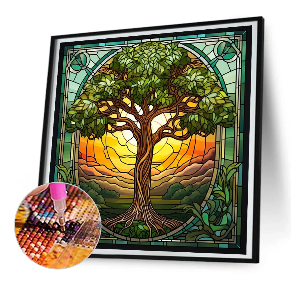 Diamond Painting - Full Round Drill - Tree(Canvas|30*30cm)