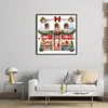 >SALE<Full Embroidery Cotton Thread 11CT Printed Christmas Shop Cross Stitch 50x50cm