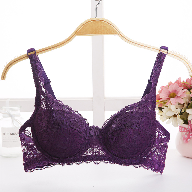 Qinice Summer thin cup Sexy Push Up Bra cool Women Lace Bra for Women thin big cup dress Underwear Padded Women Brassiere Lingerie bra