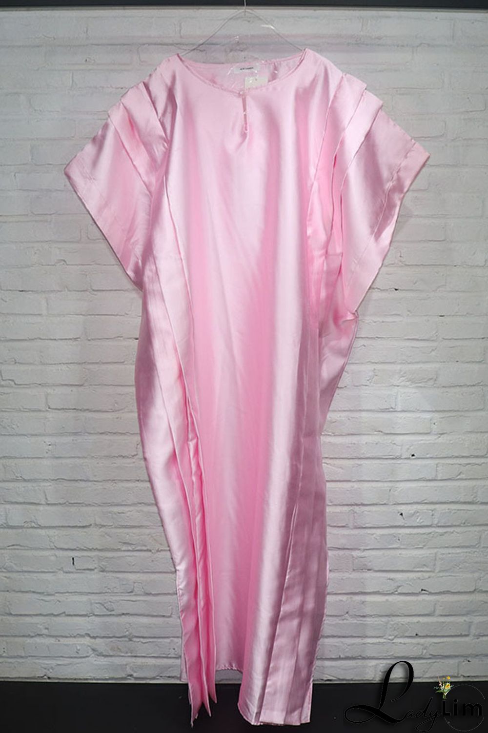 Pink Elegant Solid Patchwork Flounce O Neck Irregular Dress Dresses