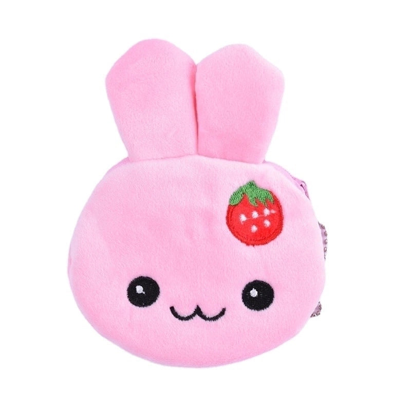 Unisex Animal Plush Zipper Kids Wallets