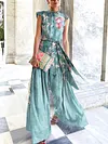 Sleeveless Wide Leg Jumpsuits