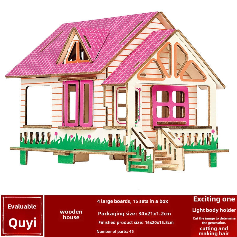 Stall Supply Children’s Wooden 3D Puzzle Adult Puzzle Christmas Building Handmade Educational Model Toy