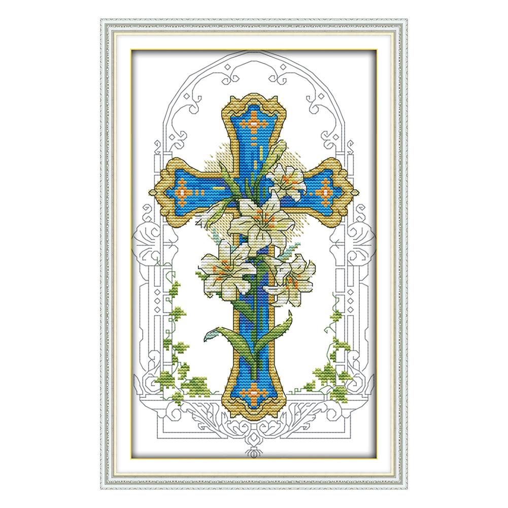 

Lily - 14CT Stamped Cross Stitch - 33*20cm, 501 Original
