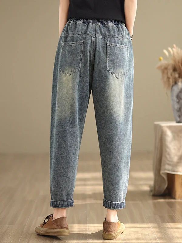 Women Half Sleeve V-neck Solid Color Dress