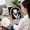 (25x25cm)DIY Pearl Painting Framed Handmade Pearl Material Art Kit Living Room Decor