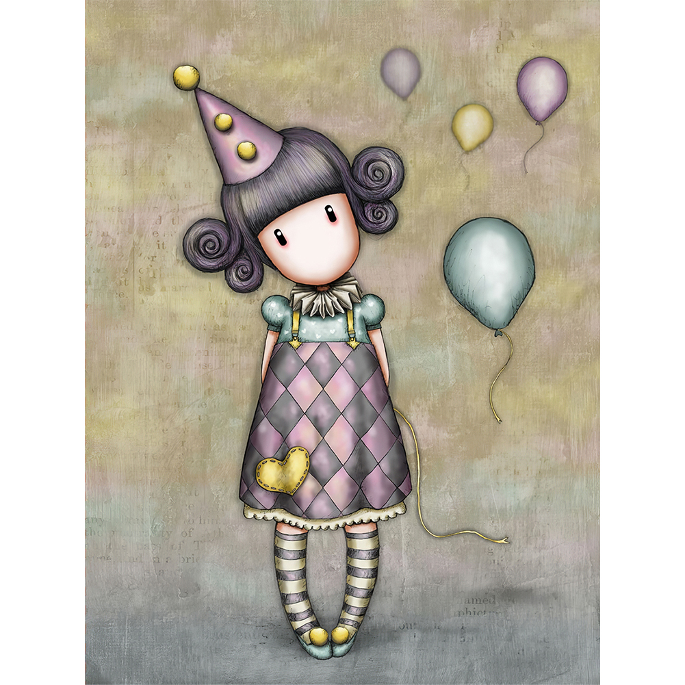 

30*40CM - Round Drill Diamond Painting - Goliath Doll, 501 Original