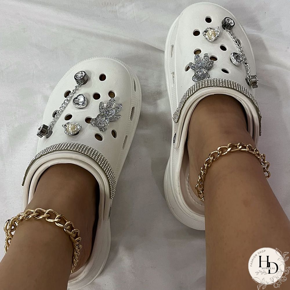 Black Fashion Casual Hollowed Out Patchwork Round Comfortable Shoes