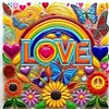 Diamond Painting -DIY Round Drill Colorful Love(40x40cm)