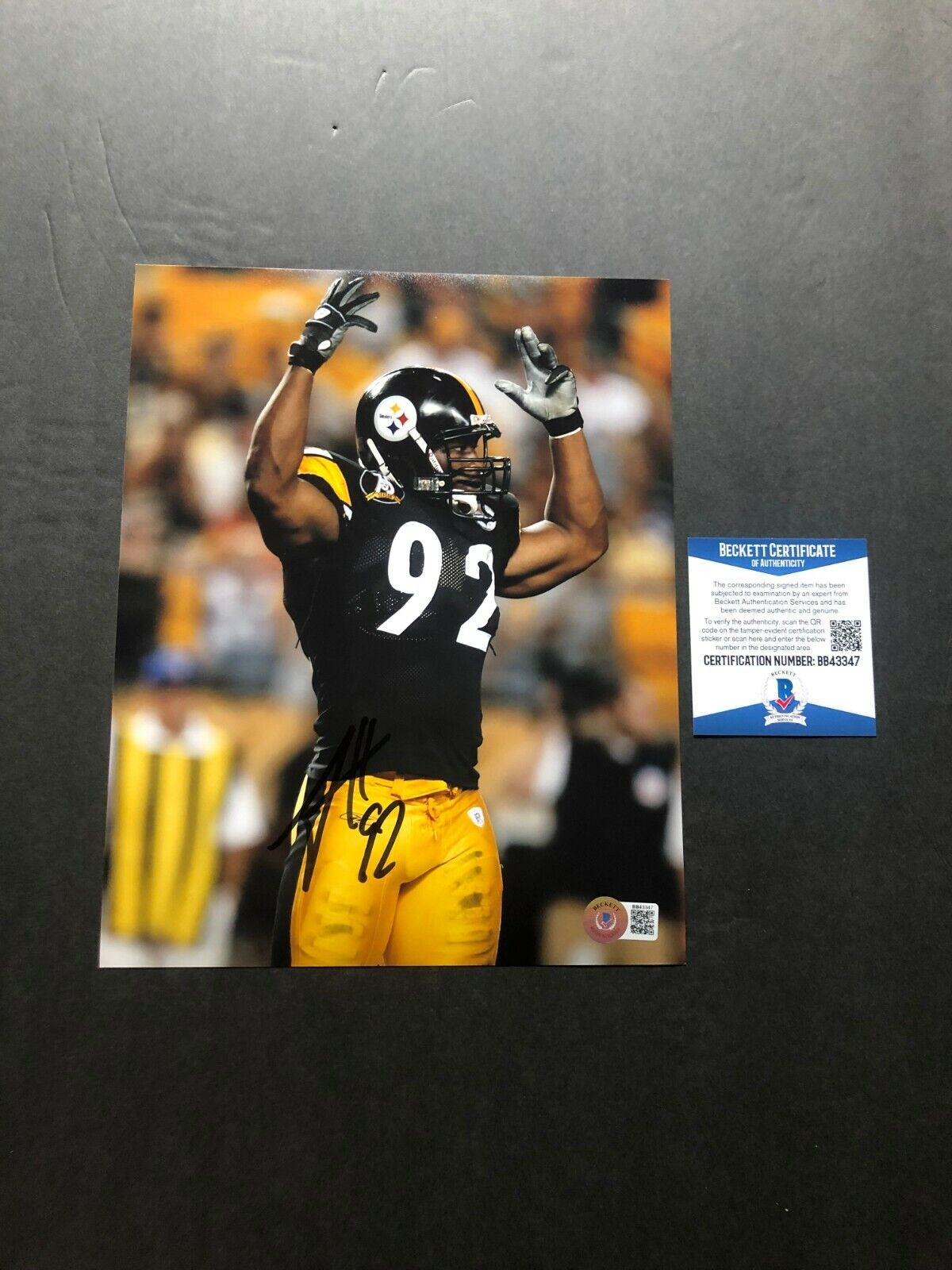 James Harrison Hot! signed autographed Steelers 8x10 Photo Poster painting Beckett BAS Coa