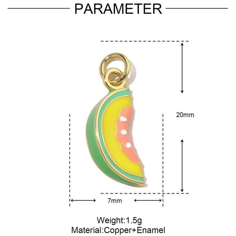 3 PCS/Package 13*16mm 15*9mm 8 * 17mm Copper Cherry Fruit Banana Pendant Jewelry Accessories