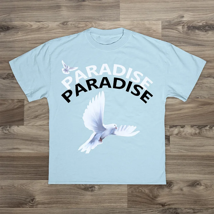 Peace Dove Print Casual T-Shirt