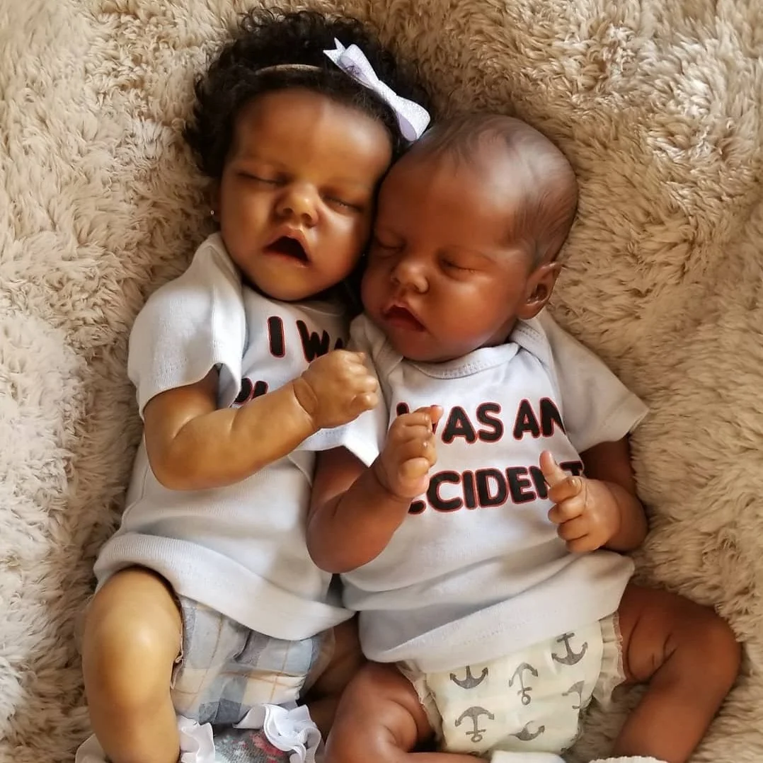 12" Mini Lifelike Cute Silicone Reborn Black Baby Boy and Girl