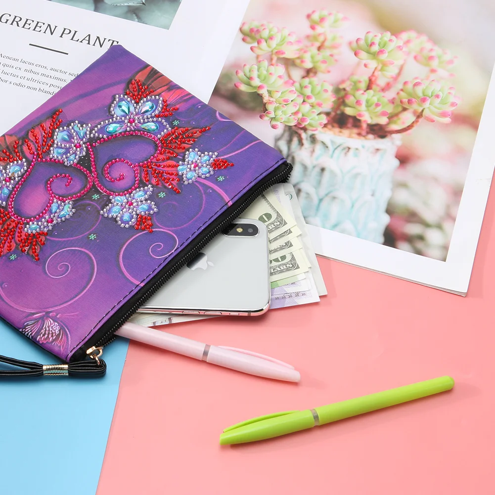 Diamond Painting Clutch DIY Special Shaped Drill PU Leather Handbag