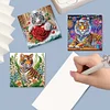 (US Local)6PCS Tiger DIY Diamond Art Greeting Cards Congratulations Cards & Gifts