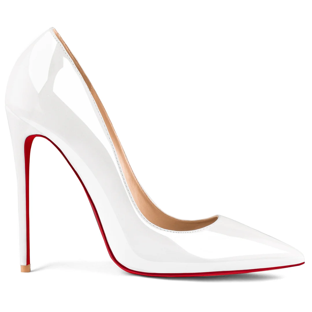 120mm Red Bottom Women's Pointed Toe Party Wedding High Heels-MERUMOTE