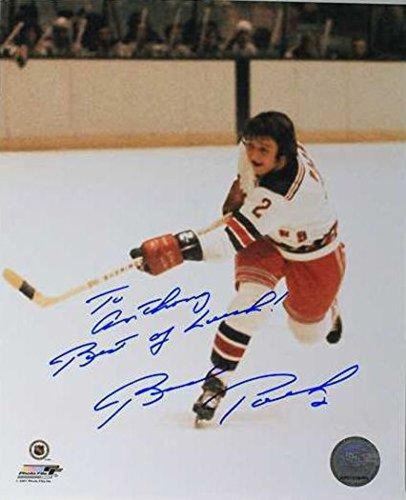 Brad Park Signed Autographed 'To Anthony' Glossy 8x10 Photo Poster painting (New York Rangers) - COA Matching Holograms