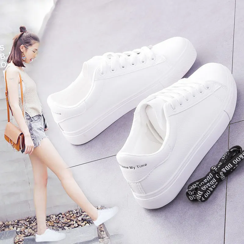 Breakj Breakj White Shoes Women 2025 Spring And Autumn New Fashion Flat Shoes Students Breathable Women's Shoes Net Red Single Shoes Casual White Shoes