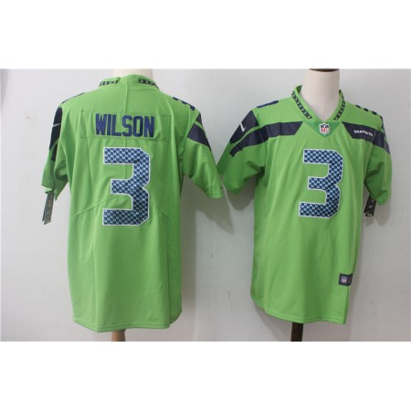 Men's  Seattle Seahawks #3 Russell Wilson Green Stitched NFL Vapor Untouchable Limited Jersey
