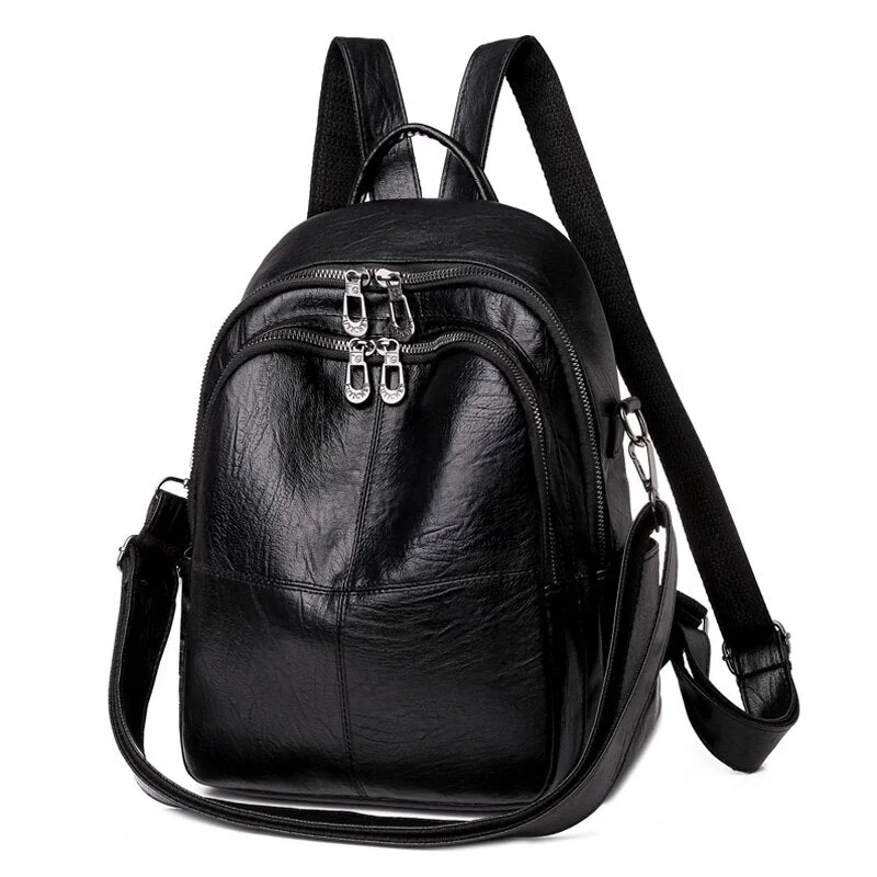 Xpoko High Quality Youth PU Leather Backpacks For Teenage Girls Female School Bag Hot Sale Backpacks 2023 New Fashion Woman Backpack