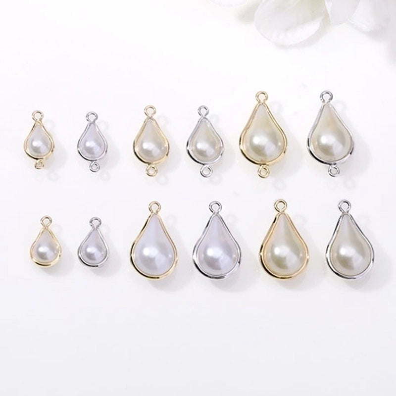 1 Piece Minimalist Water Droplets Copper Plating Inlay Pendant Jewelry Accessories