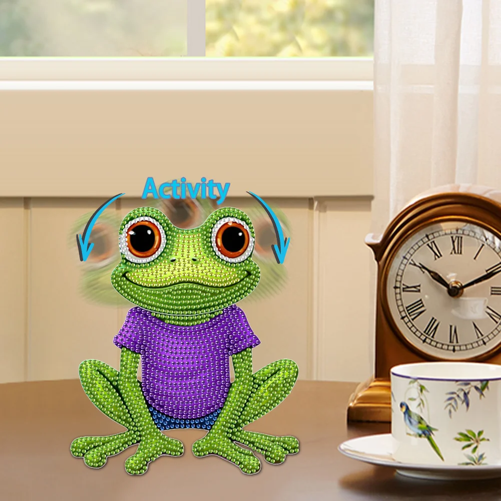 DIY Frog Acrylic Shaking Head Table Top Special Shaped Drill Diamond Painting Ornament Kits