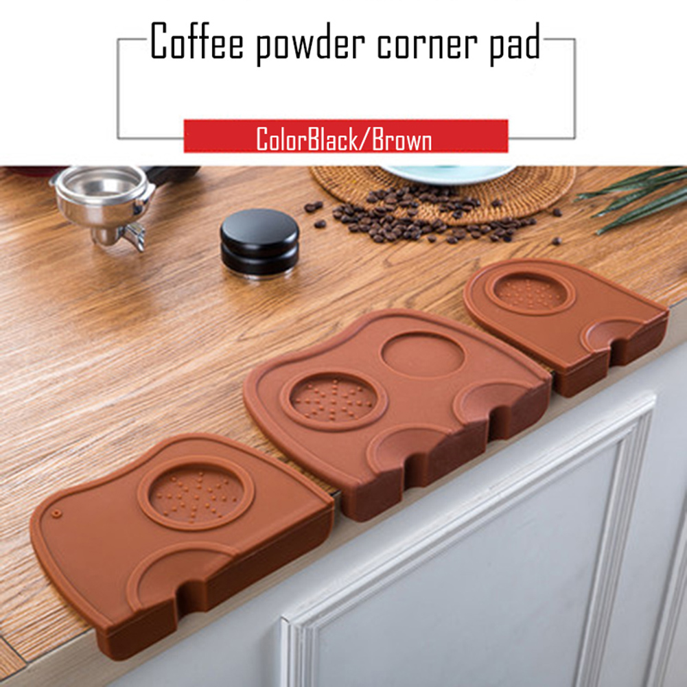 

Silicone Coffee Tamper Holder Mat Coffee Maker Tamping Anti-Slip Corner Pad, Black, 501 Original