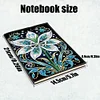 (US Local)Flower Special Shaped Diamond Painting Journal Notebook for Adults Students
